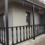 balustrada exterioara din lemn