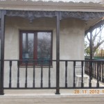 balustrada exterioara din lemn
