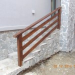 balustrada din lemn exterioara