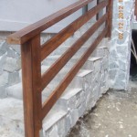 balustrada din lemn exterioara