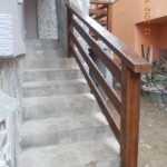 balustrada din lemn exterioara