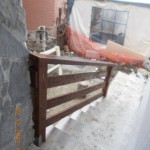 balustrada din lemn exterioara