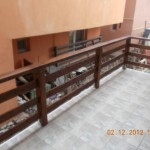 balustrada din lemn exterioara
