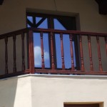 Balustrada exterioara din lemn de brad 