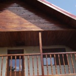 balustrada din lemn exterioara
