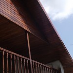 balustrada din lemn exterioara