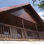 balustrada din lemn exterioara