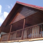 balustrada din lemn exterioara