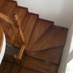 Scari lemn stejar cu balustrada